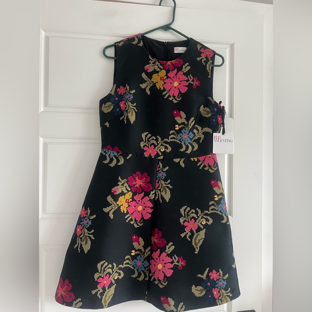 RED Valentino Floral Jacquard Mini Dress